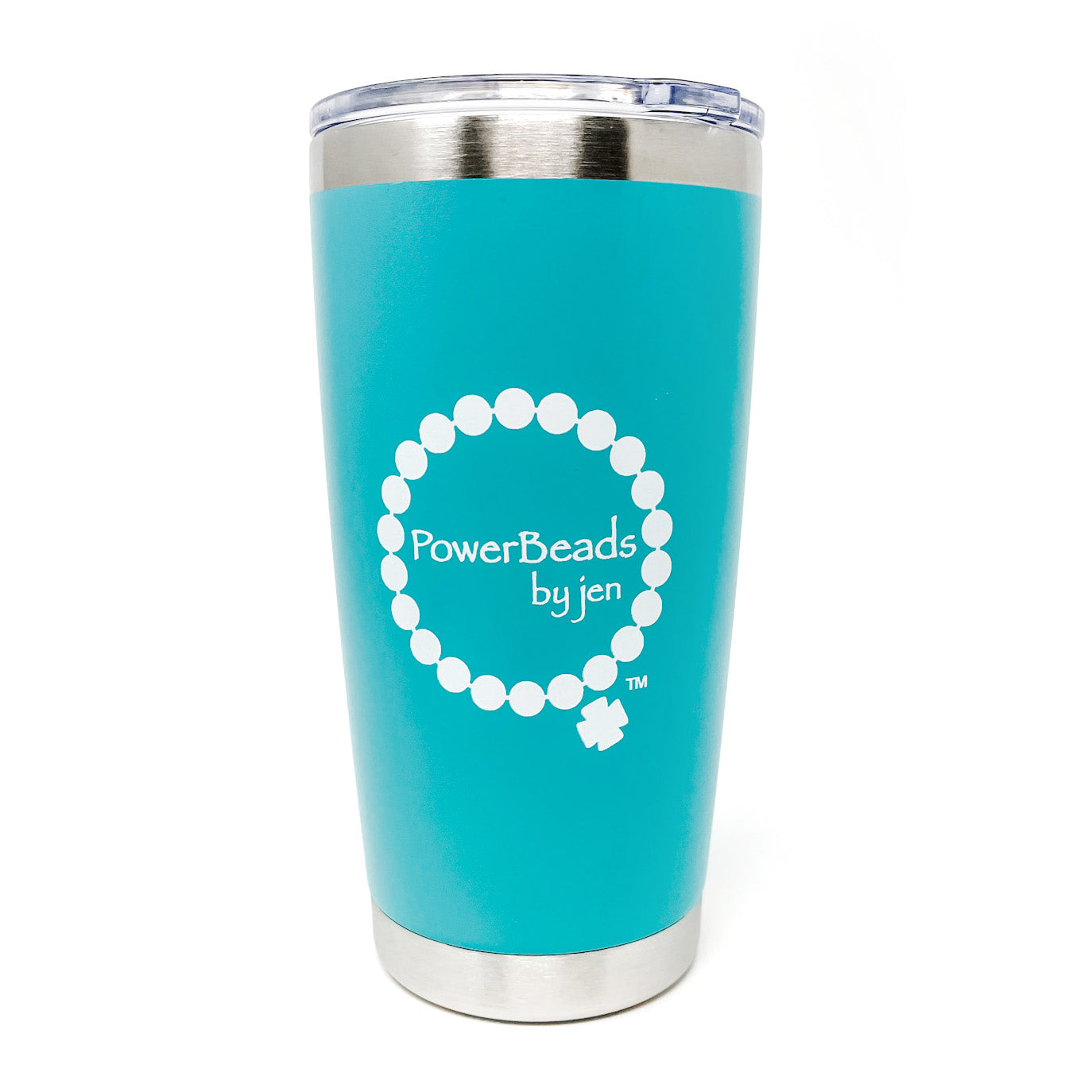 20 oz Turquoise Insulated PowerBeads Tumbler