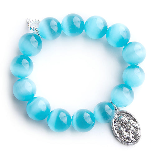Tidal pool calcite paired with an oval Saint Anne