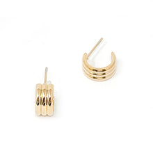 Non-Tarnish Small Grooved Hoops