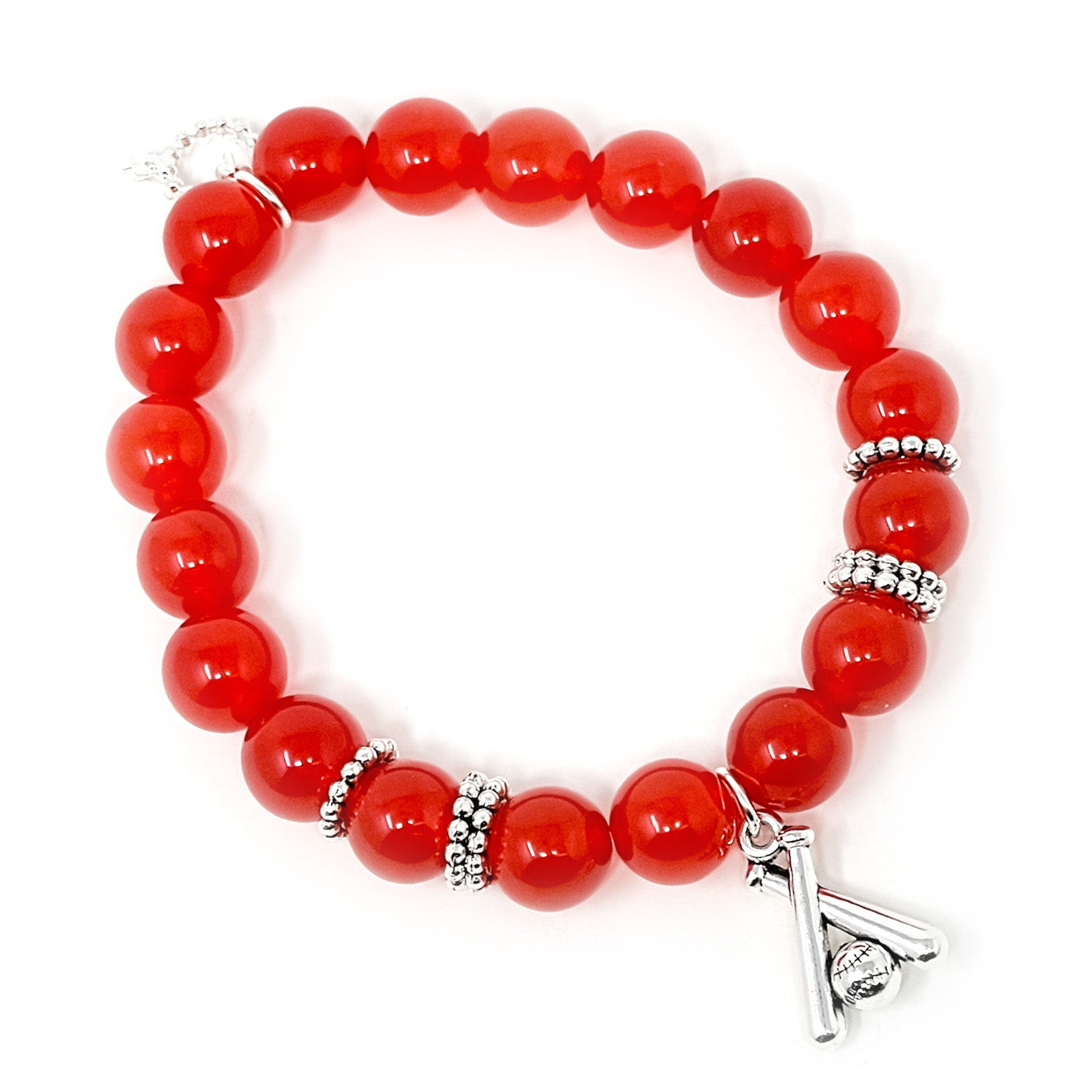 10mm Red Jade Phillies  Red October PowerBead
