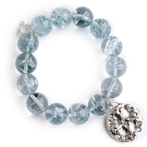 Clearwater Quartz paired with silver Crystal Cross