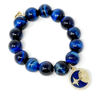 Midnight Blue Tiger Eye with Lapis North Star no